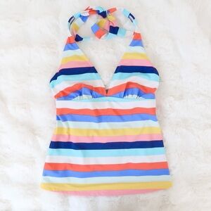 gap striped halter tank tankini top